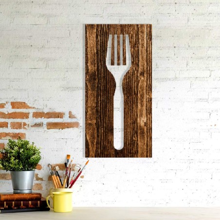 Wooden Fork Sign Decorative Wall Decor