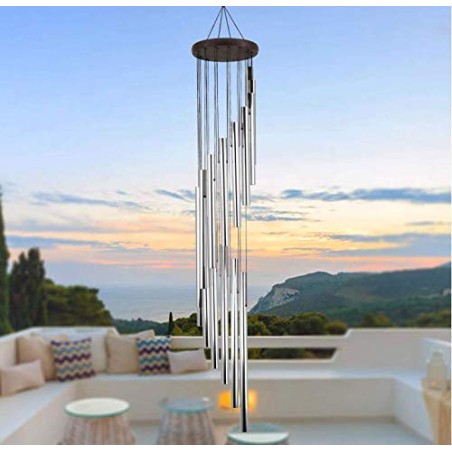 Metal Wind Chimes Silver