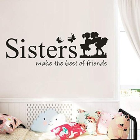 Sisters Wake Letter Pattern Wall Sticker