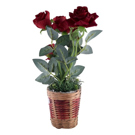 Plastic  Rose Flowers Pot