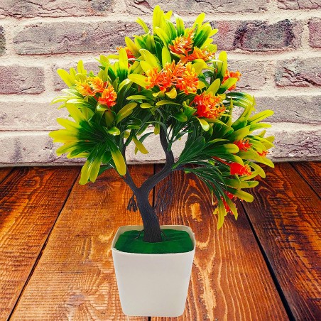 Artificial Flower Plant With Plastic Pot