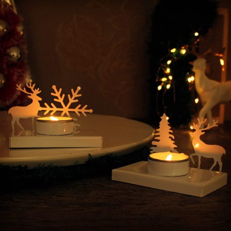 Iron Reindeer Tealight Candle Holders