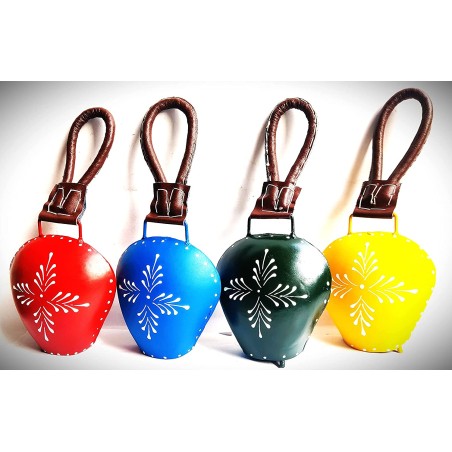 4 Colored Bells Crafted Iron Bells